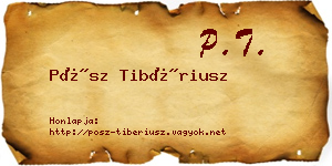 Pósz Tibériusz névjegykártya